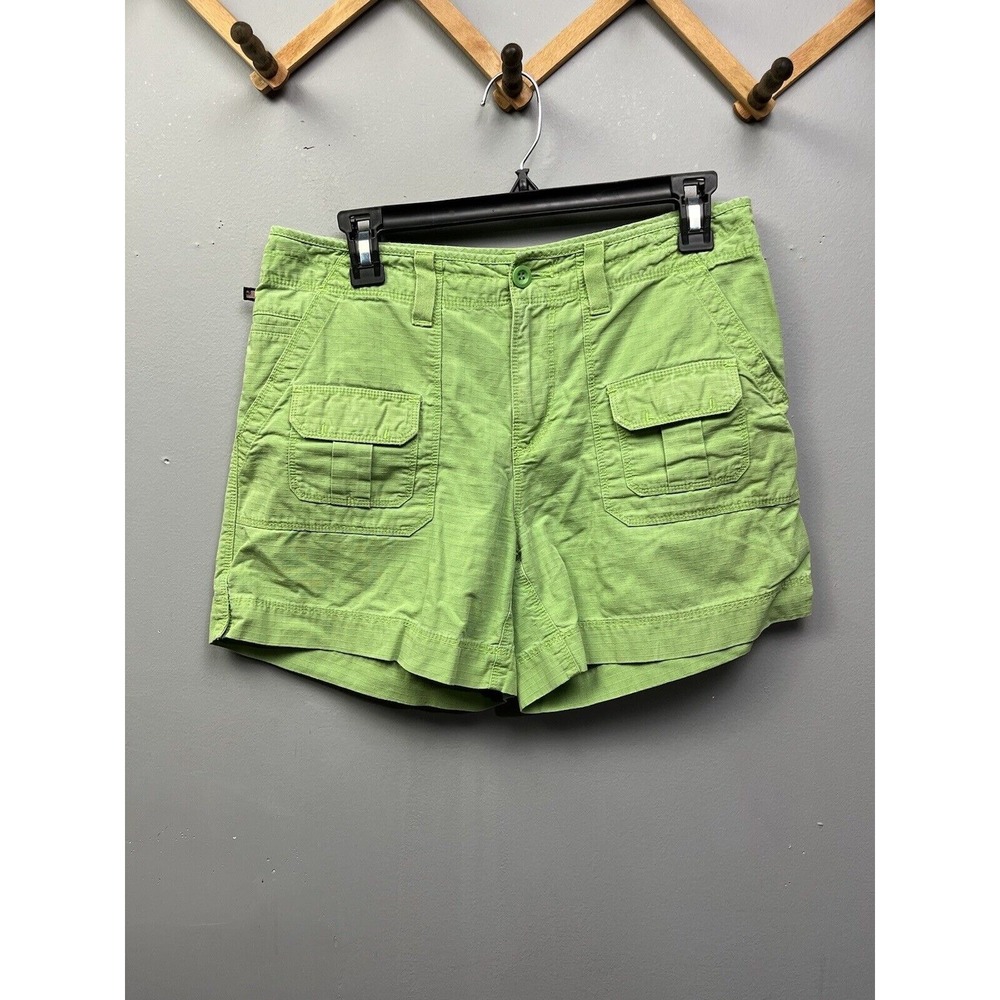 Polo Jeans Co Ralph Lauren Shorts Womens 6 Green Utility Cargo Ripstop High Rise